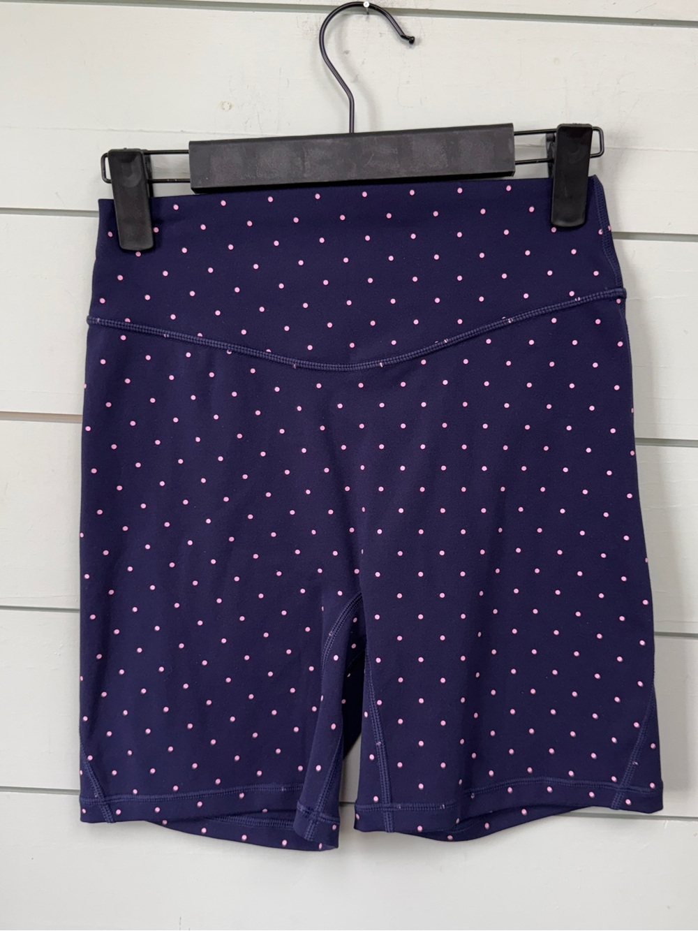 ACTA pink and blue polka dot biker shorts women’s size medium